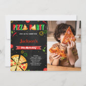 Einladung zum Editierbaren Pizza-Foto (Vorderseite)