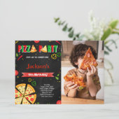 Einladung zum Editierbaren Pizza-Foto (Stehend Vorderseite)