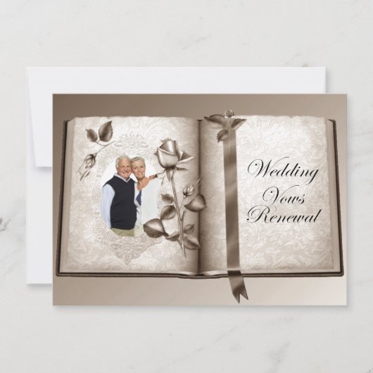 Einladung zum Ehe-Vows-Verlängerung des Fotos (Vorderseite)