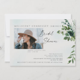 Einladung zum einfachen Foto Brautparty Foliage II