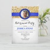 Einladung zum Eintritt in den Ruhestand mit Foto - (Stehend Vorderseite)