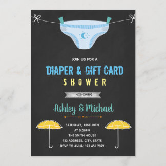 Einladung zum Einwähl- und Geschenkkarten-Dusche