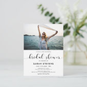 Einladung zum eleganten Brautparty Foto Postkarte (Stehend Vorderseite)