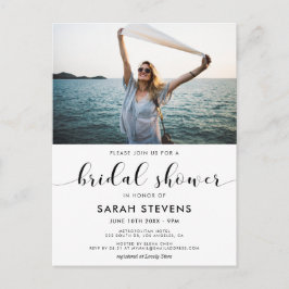 Einladung zum eleganten Brautparty Foto Postkarte