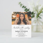 Einladung zum eleganten Junggeselinnen-Abschied Fo Postkarte (Stehend Vorderseite)