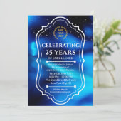 Einladung zum eleganten Navy Blue Business (Stehend Vorderseite)