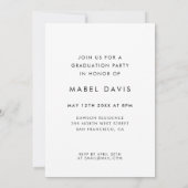 Einladung zum eleganten und schicken Abschluss Fot (Rückseite)