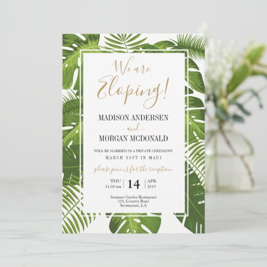 Einladung zum Empfang Tropenbau (Stehend Vorderseite)