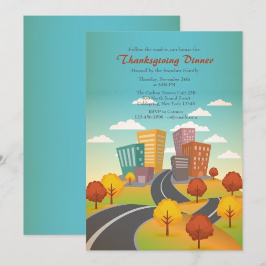 Einladung zum Erntedank (Vorne/Hinten)