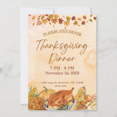 Einladung zum Erntedank Dinner (Vorderseite)