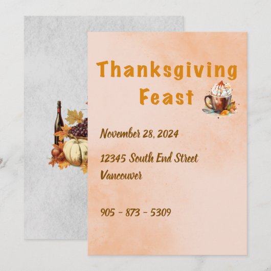 Einladung zum Erntedank Fest (Vorne/Hinten)