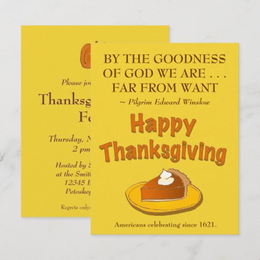 Einladung zum Erntedank - Pilgerangebot (Vorne/Hinten)