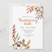 Einladung zum Erntedank von Watercolor Fall (Vorderseite)