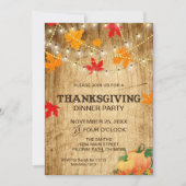 Einladung zum Erntedank zum rustikalen Party (Vorderseite)