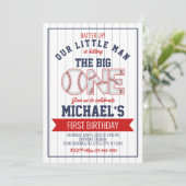 Einladung zum ersten Baseball Geburtstag (Stehend Vorderseite)