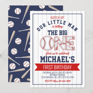 Einladung zum ersten Baseball Geburtstag