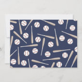 Einladung zum ersten Baseball Geburtstag mit Foto (Rückseite)