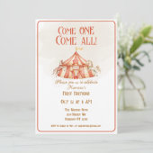 Einladung zum ersten Geburtstag (Stehend Vorderseite)