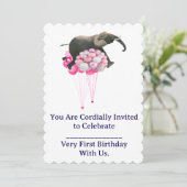 Einladung zum ersten Geburtstag (Stehend Vorderseite)