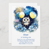 Einladung zum ersten Geburtstag (Vorne/Hinten)