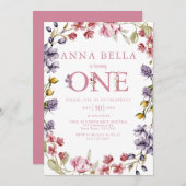 Einladung zum ersten Geburtstag (Vorne/Hinten)