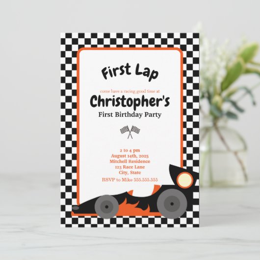 Einladung zum ersten Geburtstag (Stehend Vorderseite)