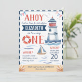 Einladung zum ersten Geburtstag (Stehend Vorderseite)