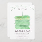 Einladung zum ersten Geburtstag (Vorne/Hinten)