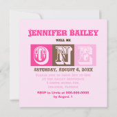 Einladung zum ersten Geburtstag (Rückseite)