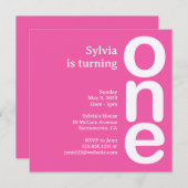 Einladung zum ersten Geburtstag (Vorne/Hinten)