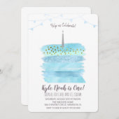 Einladung zum ersten Geburtstag (Vorne/Hinten)