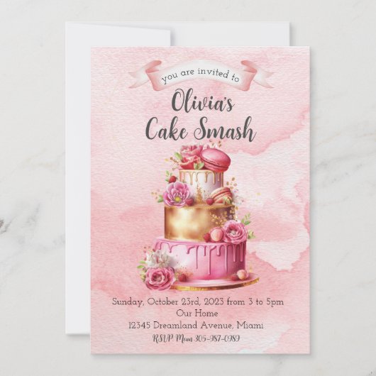 Einladung zum ersten Geburtstag (Vorderseite)