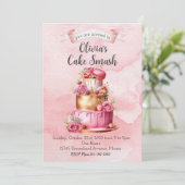 Einladung zum ersten Geburtstag (Stehend Vorderseite)