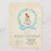 Einladung zum ersten Geburtstag (Vorne/Hinten)