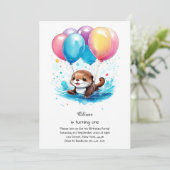 Einladung zum ersten Geburtstag (Stehend Vorderseite)