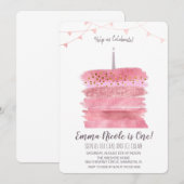 Einladung zum ersten Geburtstag (Vorne/Hinten)