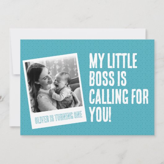 Einladung zum ersten Geburtstag (Vorderseite)