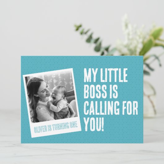 Einladung zum ersten Geburtstag (Stehend Vorderseite)