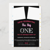 Einladung zum ersten Geburtstag (Vorne/Hinten)