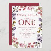 Einladung zum ersten Geburtstag (Vorne/Hinten)