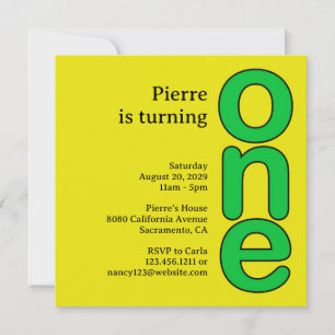 Einladung zum ersten Geburtstag