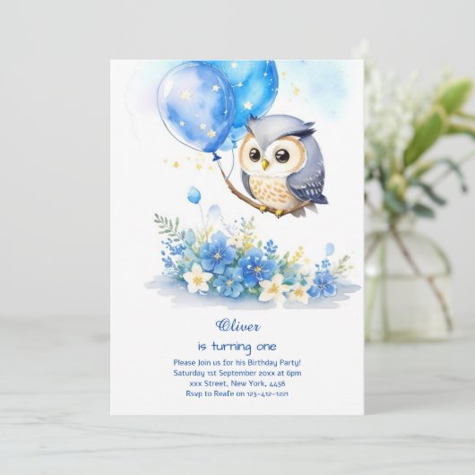 Einladung zum ersten Geburtstag (Stehend Vorderseite)