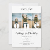 Einladung zum ersten Geburtstag 1. Foto Junge Mädc (Vorderseite)