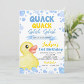 Einladung zum ersten Geburtstag der Gummiherde (Stehend Vorderseite)