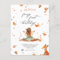 Einladung zum ersten Geburtstag der Herbstfee und