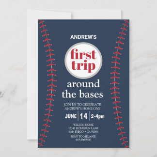 Einladung zum ersten Geburtstag des Baseball-Party