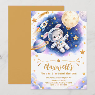 Einladung zum ersten Geburtstag des Bunny Astronau
