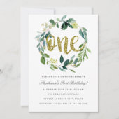 Einladung zum ersten Geburtstag des Goldenen Blume (Vorderseite)