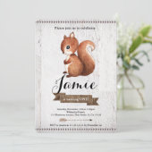 Einladung zum ersten Geburtstag des Waldeichhörnch (Stehend Vorderseite)