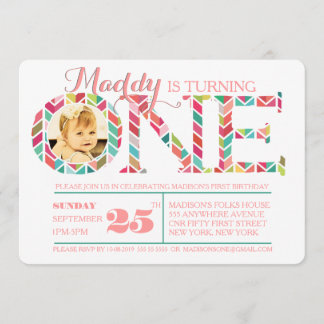 Einladung zum ersten Geburtstag Foto